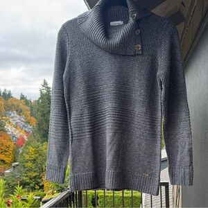 Calvin Klein Charcoal Cowl Neck Sweater